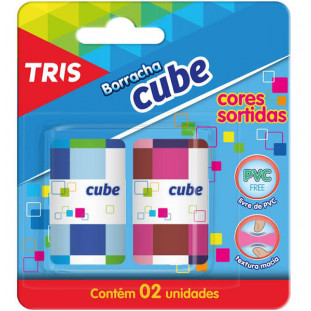 Borracha Tris Cube 2 Unidades