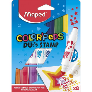 Caneta Hidrográfica Color Peps Duo Stamp Carimbo