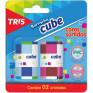 Borracha Tris Cube 2 Unidades